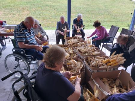 Ličkanje koruze v Domu Taber 2